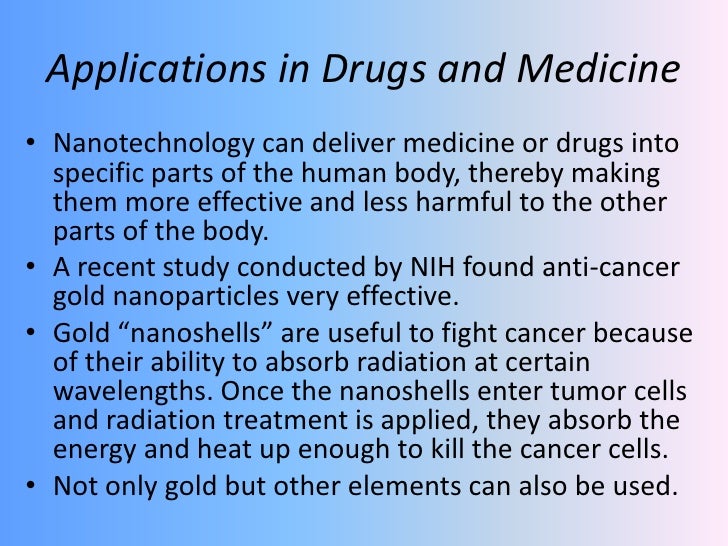 Paper presentation on nanotechnology medical applications in california