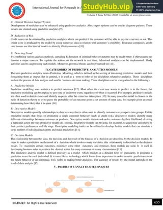 An Overview Of Predictive Analysis Techniques And Applications | PDF