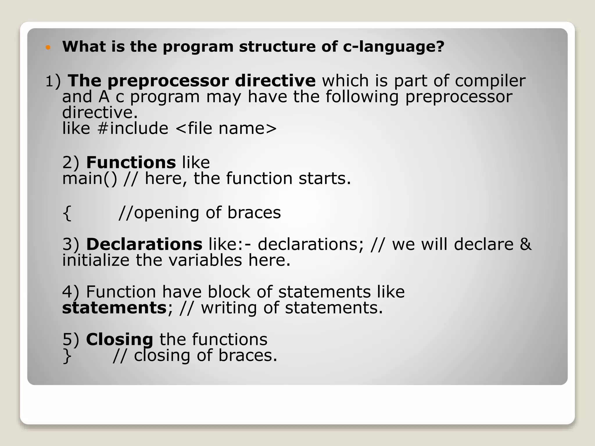 An Overview of Programming C | PPT image.