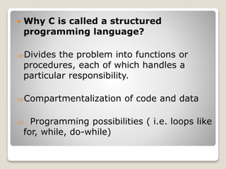 An Overview of Programming C | PPT | Free Download