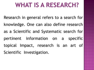 An overview of research methodology | PPTX
