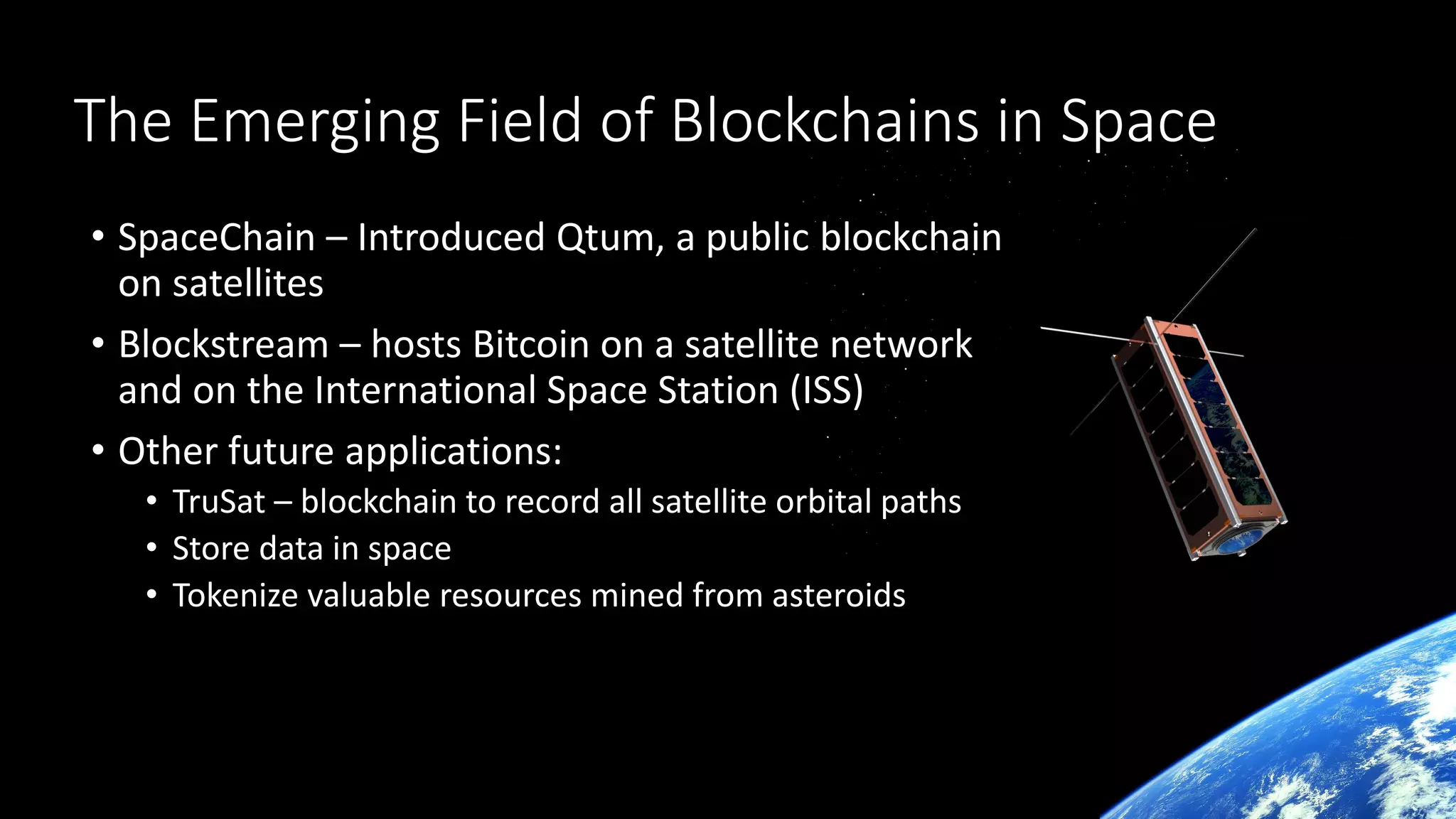 Blockchain Satellites - The Future of Space Commerce | PDF
