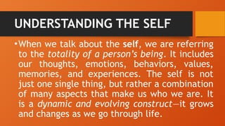 An Overview of Self powerpoint presentation | PPTX