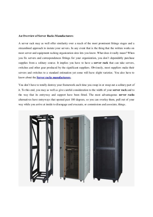 An overview of server racks manufacturers