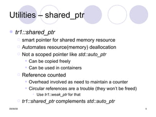 An Overview Of Standard C++Tr1