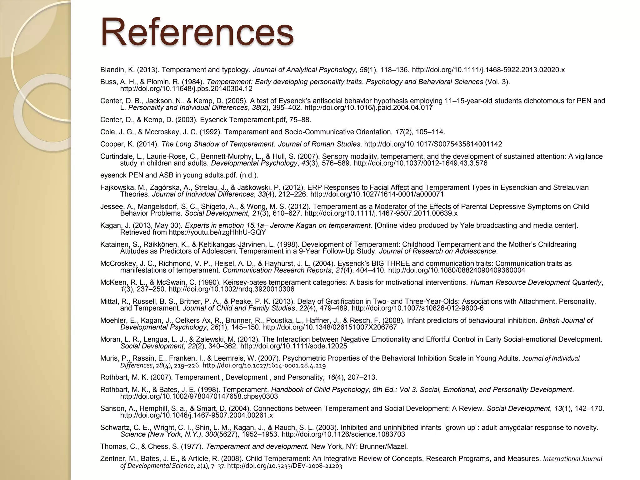 An overview of temperament and development | PPTX