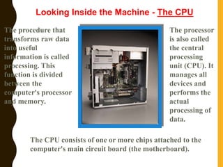 An overview of the computer system | PPT image.