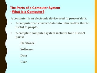 An overview of the computer system | PPT