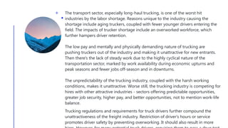 A Brief Overview of Truck Driver Shortage | PPTX