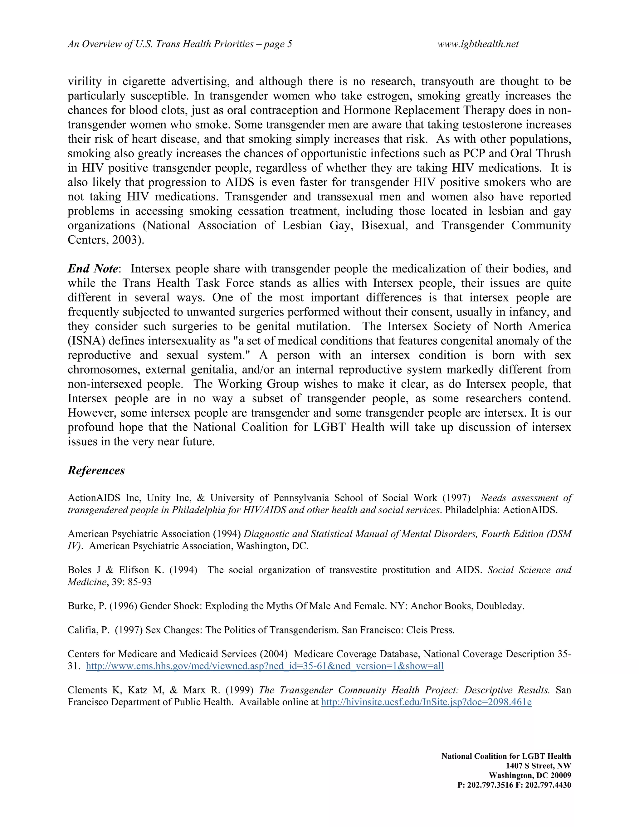 An Overview Of U.S. Trans Health Priorities