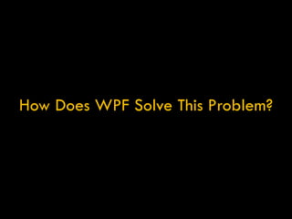 How Does WPF Solve This Problem? 