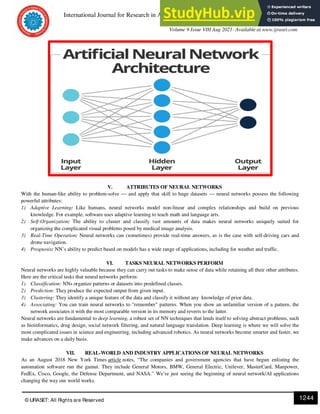 An Overview On Neural Network And Its Application | PDF