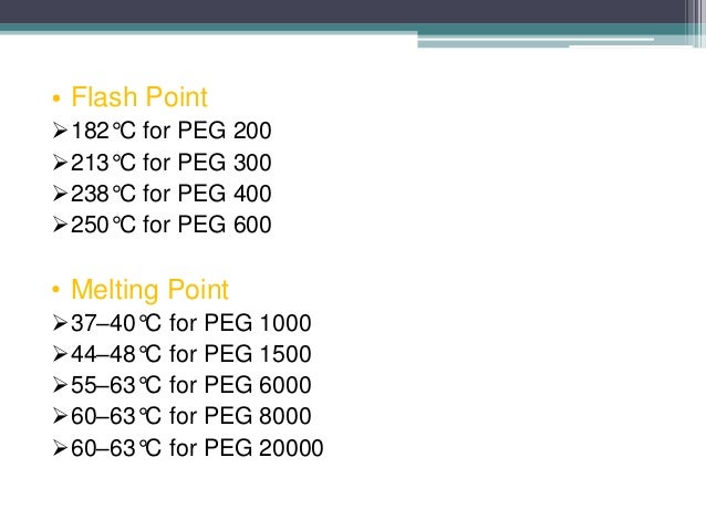 An Overview Peg Poloxamer