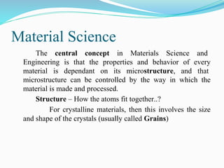 An overview to the science of materials. | PDF
