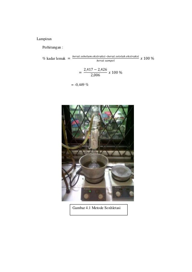 Laporan Analisa Pangan acara 4 lemak