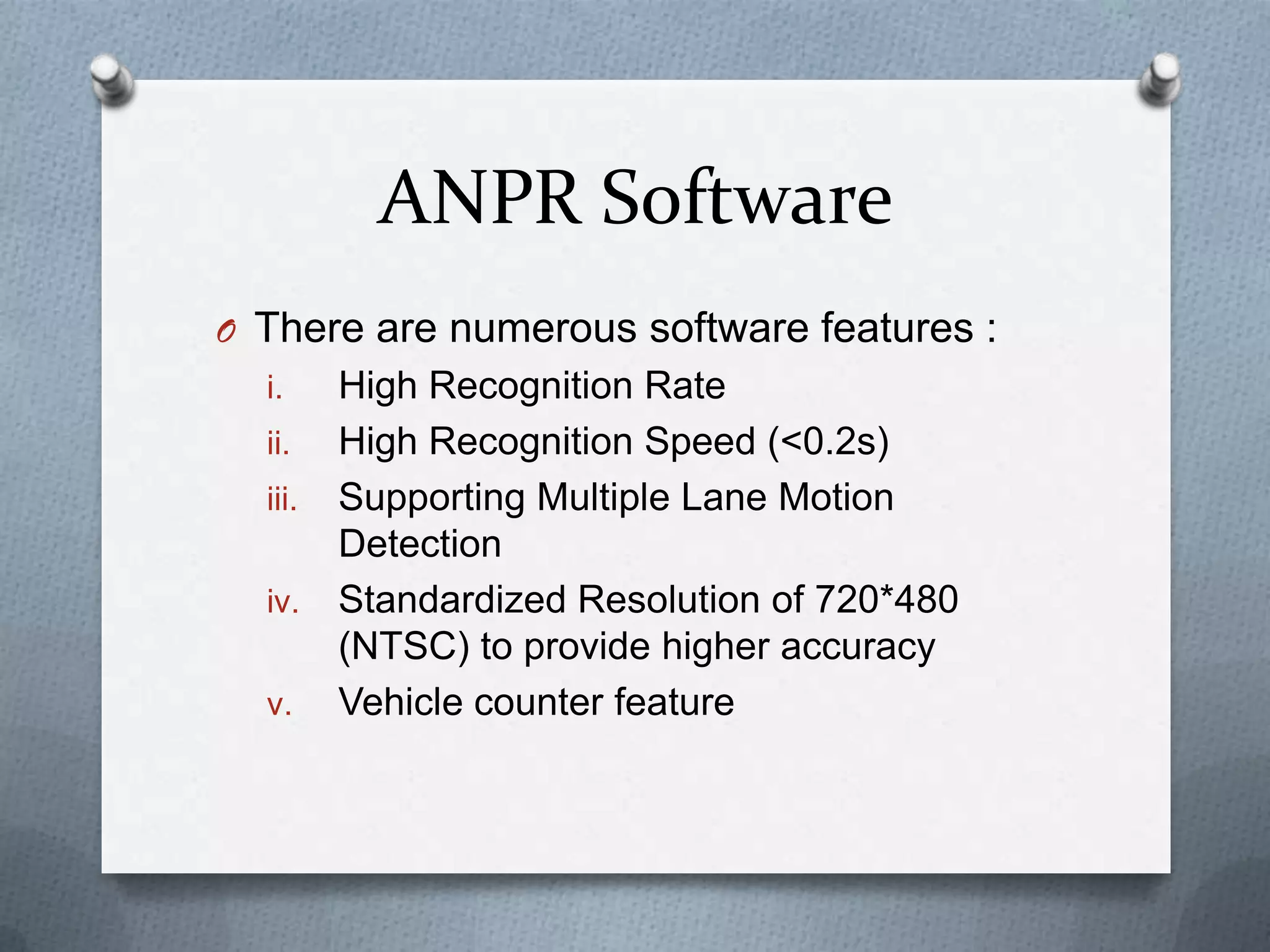 Automatic Number Plate Recognition (ANPR) | PPTX