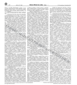 Nº 70, sexta-feira, 12 de abril de 2013142 ISSN 1677-7069
COMERCIALIZAÇÃO
PROIBIDA
POR TERCEIROS
Este documento pode ser verificado no endereço eletrônico http://www.in.gov.br/autenticidade.html,
pelo código 00032013041200142
Documento assinado digitalmente conforme MP no- 2.200-2 de 24/08/2001, que institui a
Infraestrutura de Chaves Públicas Brasileira - ICP-Brasil.
3
Decreto nº 3.327/2000 (Regulamentação da ANS). 6 Lei nº
10.185/2001 (Especialização das sociedades seguradoras em planos
privados de assistência à saúde). 7 Lei nº 10.871/2004 e alterações
(Dispõe sobre a criação de carreiras e organização de cargos efetivos
das autarquias especiais denominadas Agências Reguladoras, e dá
outras providências).
CONHECIMENTOS ESPECÍFICOS (PARA O CARGO DE
ESPECIALISTA EM REGULAÇÃO DE SAÚDE SUPLEMEN-
TAR)
LEGISLAÇÃO APLICADA À REGULAÇÃO EM SAÚDE:
1 Constituição Brasileira, do art. 196 ao 200. 2 Lei nº 8.080/1990 e
Lei nº 8.142/1990 (Sistema Único de Saúde - SUS). 3 Lei nº
9.656/1998 (Regulamentação do setor de planos de saúde). 4 Lei
9.961/2000 (Criação da ANS). 5 Decreto nº 3.327/2000 (Regula-
mentação da ANS). 6 Lei nº 10.185/2001 (Especialização das so-
ciedades seguradoras em planos privados de assistência à saúde). 7.
Lei nº 10.871/2004 e suas alterações (Dispões sobre a criação de
carreiras e organização de cargos efetivos das autarquias especiais
denominadas Agências Reguladoras e da outras providências).
REGULAÇÃO ECONÔMICA E AGÊNCIAS REGULADO-
RAS: 1 Introdução geral aos problemas econômicos: escassez e es-
colha. 1.1 Curva de possibilidade de produção, fatores de produção,
oferta, demanda e equilíbrio de mercado. 2 Conceitos básicos: efi-
ciência econômica, externalidades, bens públicos, assimetria de in-
formação (risco moral, seleção adversa e anti-seleção). 3 Diversi-
ficação industrial e integração vertical. 4 Estrutura de mercado: mer-
cados perfeitos e imperfeitos, falha de mercado. 5 As agências re-
guladoras e o princípio da legalidade. 6 Órgãos reguladores no Brasil:
histórico e característica das autarquias. 7 Abordagens: teoria eco-
nômica da regulação, teoria da captura, teoria do agente principal. 8
Formas de regulação: regulação de preço; regulação de entrada; re-
gulação de qualidade. 9 Regulação setorial: regulação do setor de
saúde suplementar no Brasil. 10 Boas práticas regulatórias: análise do
impacto regulatório.
DEFESA DA CONCORRÊNCIA: 1 Lei nº 8.884/1994 e
suas alterações (Dispõe sobre a prevenção e a repressão às infrações
contra a ordem econômica e dá outras providências). 2 Lei nº
12.529/2011 (Estrutura o Sistema Brasileiro de Defesa da Concor-
rência) 3 Abordagens: escolas de Harvard e Chicago; as regras per se
e de razão; o modelo de estrutura-conduta-desempenho; a abordagem
dos custos de transação. 4 Poder de mercado. 5 Mercados relevantes.
6 Práticas anticompetitivas horizontais e verticais. 7 Práticas anti-
concorrenciais no setor de saúde suplementar. 8 Políticas de defesa da
concorrência. 9 Instituições de defesa da concorrência no Brasil. 10
Interação entre as agências reguladoras e órgãos de defesa da con-
corrência no Brasil.
DIREITO DO CONSUMIDOR: 1 Direito do consumidor.
1.1 Natureza e fonte de suas regras. 1.2 Características e princípios do
Código de Defesa do Consumidor. 1.3 Integrantes e objeto da relação
de consumo. 1.4 Política Nacional de Relações de Consumo: ob-
jetivos e princípios. 1.5 Direitos básicos do consumidor. 1.6 Qua-
lidade de produtos e serviços, prevenção e reparação de danos. 1.6.1
Proteção à saúde e segurança. 1.6.2 Responsabilidade pelo fato do
produto e do serviço. 1.6.3 Responsabilidade por vício do produto e
do serviço. 1.6.4 Decadência e prescrição. 1.6.5 Desconsideração da
personalidade jurídica. 1.7 Práticas comerciais. 1.7.1 Oferta e efeito
vinculante da oferta publicitária. 1.7.2 Publicidade. 1.7.3 Práticas
abusivas. 1.7.4 Cobrança de dívidas. 1.7.5 Bancos de dados e ca-
dastros de consumidores. 1.8 Proteção contratual. 1.8.1 Princípios
basilares dos contratos de consumo. 1.8.2. Cláusulas abusivas. 1.8.3
Contratos de adesão. 1.9 Sanções administrativas. 2 Sistema nacional
de defesa do consumidor.
CONTABILIDADE GERAL: 1 Lei nº 6.404/1976, suas al-
terações e legislação complementar. 1.1 Pronunciamentos do Comitê
de Pronunciamentos Contábeis (CPC). 2 Princípios fundamentais de
contabilidade (aprovados pelo Conselho Federal de Contabilidade por
meio da Resolução do CFC nº 750/1993, atualizada pela Resolução
CFC nº 1.282/2010). 3 Patrimônio: componentes patrimoniais (ativo,
passivo e patrimônio líquido). 4 Fatos contábeis e respectivas va-
riações patrimoniais. 5 Contas patrimoniais e de resultado. 6 Análise
econômico-financeira. 6.1 Indicadores de liquidez. 6.2 Indicadores de
rentabilidade. 6.3 Indicadores de lucratividade. 6.4 Análise vertical e
horizontal. 7 Avaliação e contabilização de itens patrimoniais e de
resultado de investimentos societários no país. 8 Destinação de re-
sultado. 9 Estudo da relação custo versus volume versus lucro. 10
Elaboração de demonstrações. 10.1 Demonstração dos fluxos de caixa
(métodos direto e indireto). 10.2 Balanço patrimonial. 10.3 Demons-
tração do resultado do exercício. 10.4 Demonstração do valor adi-
cionado. 11 Fusão, cisão e incorporação de empresas.
CONHECIMENTOS ESPECÍFICOS (PARA O CARGO DE
ANALISTA ADMINISTRATIVO )
ADMINISTRAÇÃO GERAL:1 Funções de administração:
planejamento, organização, direção e controle. 2 Processo de pla-
nejamento. 2.1 Planejamento estratégico: visão, missão e análise
SWOT. 2.2 Análise competitiva e estratégias genéricas. 2.3 Redes e
alianças. 2.4 Planejamento tático. 2.5 Planejamento operacional. 2.6
Administração por objetivos. 2.7 Balanced scorecard. 2.8 Processo
decisório. 3 Organização. 3.1 Estrutura organizacional. 3.2 Tipos de
departamentalização: características, vantagens e desvantagens de ca-
da tipo. 3.3 Organização informal. 3.4 Cultura organizacional. 4 Di-
reção. 4.1 Motivação e liderança. 4.2 Comunicação. 4.3 Descen-
tralização e delegação. 5 Controle. 5.1 Características. 5.2 Tipos,
vantagens e desvantagens. 5.3 Sistema de medição de desempenho
organizacional. 6 Gestão de pessoas. 6.1 Equilíbrio organizacional.
6.2 Objetivos, desafios e características da gestão de pessoas. 6.3
Recrutamento e seleção de pessoas. 6.4 Análise e descrição de cargos.
6.5 Capacitação de pessoas. 6.6 Gestão de desempenho. 7 Gestão da
qualidade e modelo de excelência gerencial. 7.1 Principais teóricos e
suas contribuições para a gestão da qualidade. 7.2 Ferramentas de
gestão da qualidade. 7.3 Modelo da fundação nacional da qualidade.
7.4 Modelo do gespublica. 8 Gestão de projetos. 8.1 Elaboração,
análise e avaliação de projetos. 8.2 Principais características dos mo-
delos de gestão de projetos. 8.3 Projetos e suas etapas. 9 Gestão de
processos. 9.1 Conceitos da abordagem por processos. 9.2 Técnicas
de mapeamento, análise e melhoria de processos.
DIREITO ADMINISTRATIVO: 1 Lei nº 9.784/1999 (Pro-
cesso administrativo no âmbito da Administração Pública). 2 Estado,
governo e administração pública: conceitos, elementos, poderes, na-
tureza, fins e princípios. 3 Direito administrativo: conceito, fontes e
princípios. 4 Ato administrativo. 4.1 Conceito, requisitos, atributos,
classificação e espécies. 4.2 Invalidação, anulação e revogação. 4.3
Prescrição. 5 Agentes administrativos. 5.1 Investidura e exercício da
função pública. 5.2 Direitos e deveres dos funcionários públicos;
regimes jurídicos. 5.3 Processo administrativo: conceito, princípios,
fases e modalidades. 5.4 Lei nº 8.112/1990 e alterações. 6 Poderes da
administração: vinculado, discricionário, hierárquico, disciplinar e re-
gulamentar. 7 Princípios básicos da administração. 7.1 Responsa-
bilidade civil da administração: evolução doutrinária e reparação do
dano. 7.2 Enriquecimento ilícito e uso e abuso de poder. 7.3 Im-
probidade administrativa: sanções penais e civis - Lei nº 8.429/1992
e alterações. 8 Serviços públicos: conceito, classificação, regulamen-
tação, formas e competência de prestação. 9 Organização adminis-
trativa. 9.1 Administração direta e indireta, centralizada e descen-
tralizada. 9.2 Autarquias, fundações, empresas públicas e sociedades
de economia mista. 10 Controle e responsabilização da administração.
10.1 Controle administrativo. 10.2 Controle judicial. 10.3 Controle
legislativo. 10.4 Responsabilidade civil do Estado. 11 Licitação pú-
blica: Lei nº 8.666/1993, IN MPOG/SLTI 02/2008 com suas alte-
rações e IN MPOG/SLTI 04/2010, Decreto nº 5.450/2005 (Pregão
Eletrônico), Decreto nº 2.271/1997 (Contratação de serviços pela Ad-
ministração Pública Federal direta, autárquica e fundacional). 11.1
Modalidades, dispensa e inexigibilidade. 11.2 Pregão. 11.3 Contratos
e compras. 11.4 Convênios e termos similares. 12 Ética no serviço
público. 12.1 Código de Ética Profissional do Servidor Público Civil
do Poder Executivo Federal (Decreto nº 1.171/1994). 12.2 Com-
portamento profissional; atitudes no serviço; organização do trabalho;
prioridade em serviço.
CONTABILIDADE GOVERNAMENTAL: 1 Princípios de
contabilidade sob a perspectiva do setor público. 2 Sistema de Con-
tabilidade Federal. 3 Conceituação, objeto e campo de aplicação. 4
Patrimônio, variações e sistemas contábeis. 5 Transações no setor
público. 6. Registro contábil. 7 Demonstrações contábeis segundo a
lei nº 4.320/1964. 8 Despesa pública: conceito, etapas, estágios e
categorias econômicas. 9 Receita pública: conceito, etapas, estágios e
categorias econômicas. 10 Orçamento público. 10.1 Princípios or-
çamentários. 10.2 Diretrizes orçamentárias. 10.3 Processo orçamen-
tário. 10.4 Métodos, técnicas e instrumentos do orçamento público;
normas legais aplicáveis. 10.5 SIDOR e SIAFI. 11 Sistema de in-
formações de custos no setor público. 12 Plano de contas aplicado ao
setor público. 13 Regime Contábil. 14 Conta Única do Tesouro Na-
cional. 15 Sistema Integrado de Administração Financeira: conceitos
básicos, objetivos, características, instrumentos de segurança e prin-
cipais documentos de entrada. 16 Suprimento de Fundos.
CONHECIMENTOS BÁSICOS (PARA OS CARGOS DE
TÉCNICO EM REGULAÇÃO DE SAÚDE SUPLEMENTAR E
TÉCNICO ADMINISTRATIVO)
LÍNGUA PORTUGUESA: 1 Compreensão e interpretação
de textos. 2 Tipologia textual. 3 Ortografia oficial. 4 Acentuação
gráfica. 5 Emprego das classes de palavras. 6 Emprego/correlação de
tempos e modos verbais 7 Emprego do sinal indicativo de crase. 8
Sintaxe da oração e do período. 9 Pontuação. 10 Concordância no-
minal e verbal. 11 Regência nominal e verbal. 12 Significação das
palavras. 13 Redação de Correspondências oficiais (Conforme Ma-
nual de Redação da Presidência da República). 13.1 Adequação da
linguagem ao tipo de documento. 13.2 Adequação do formato do
texto ao gênero.
RACIOCÍNIO LÓGICO: 1 Estruturas lógicas. 2 Lógica de
argumentação: analogias, inferências, deduções e conclusões. 3 Ló-
gica sentencial (ou proposicional). 3.1 Proposições simples e com-
postas. 3.2 Tabelas-verdade. 3.3 Equivalências. 3.4 Leis de De Mor-
gan. 3.5 Diagramas lógicos. 4 Lógica de primeira ordem. 5 Princípios
de contagem e probabilidade. 6 Operações com conjuntos. 7 Ra-
ciocínio lógico envolvendo problemas aritméticos, geométricos e ma-
triciais.
NOÇÕES DE INFORMÁTICA: 1 Noções de sistema ope-
racional (ambientes Linux e Windows). 2 Edição de textos, planilhas
e apresentações (ambientes Microsoft Office e BrOffice). 3 Redes de
computadores. 3.1 Conceitos básicos, ferramentas, aplicativos e pro-
cedimentos de Internet e intranet. 3.2 Programas de navegação (Mi-
crosoft Internet Explorer e Google Chrome). 3.3 Programas de correio
eletrônico (Outlook Express e Mozilla Thunderbird). 3.4 Sítios de
busca e pesquisa na Internet. 3.5 Grupos de discussão. 3.6 Redes
sociais. 4 Conceitos de organização e de gerenciamento de infor-
mações, arquivos, pastas e programas. 5 Segurança da informação.
5.1 Procedimentos de segurança. 5.2 Noções de vírus, worms e pra-
gas virtuais. 5.3 Aplicativos para segurança (antivírus, anti-spyware
etc.). 5.4 Procedimentos de backup.
NOÇÕES DE DIREITO CONSTITUCIONAL: 1 Constitui-
ção. 1.1 Conceito, classificações, princípios fundamentais. 2 Direitos
e garantias fundamentais. 2.1 Direitos e deveres individuais e co-
letivos, direitos sociais, nacionalidade, cidadania, direitos políticos,
partidos políticos. 3 Organização político-administrativa. 3.1 União,
estados, Distrito Federal, municípios e territórios. 4 Administração
pública. 4.1 Disposições gerais, servidores públicos. 5 Poder Le-
gislativo. 5.1 Congresso Nacional, Câmara dos Deputados, Senado
Federal, deputados e senadores. 6 Poder Executivo. 6.1 atribuições do
Presidente da República e dos Ministros de Estado. 7 Poder Ju-
diciário. 7.1 Disposições gerais. 7.2 Órgãos do Poder judiciário. 7.2.1
Competências. 7.3 Conselho Nacional de Justiça (CNJ). 7.3.1 Com-
posição e competências. 8 Funções essenciais à Justiça. 8.1 Ministério
público, advocacia e defensoria públicas.
NOÇÕES DE LEGISLAÇÃO APLICADA À REGULA-
ÇÃO EM SAÚDE SUPLEMENTAR (EXCETO PARA O CARGO
DE TÉCNICO EM REGULAÇÃO): 1 Lei nº 9.656/1998 (Regu-
lamentação do setor de planos de saúde). 2 Lei nº 9.961/2000 (Cria-
ção da ANS). 3 Lei nº 10.871/2004 e alterações (Dispões sobre a
criação de carreiras e organização de cargos efetivos das autarquias
especiais denominadas Agências Reguladoras, e dá outras providên-
cias).
CONHECIMENTOS ESPECÍFICOS (PARA O CARGO DE
TÉCNICO EM REGULAÇÃO DE SAÚDE SUPLEMENTAR)
LEGISLAÇÃO APLICADA À REGULAÇÃO EM SAÚDE
: 1 Constituição Brasileira, do art. 196 ao 200. 2 Lei nº 8.080/1990 e
Lei nº 8.142/1990 (Sistema Único de Saúde - SUS). 3 Lei nº
9.656/1998 (Regulamentação do setor de planos de saúde). 4 Lei
9.961/2000 (Criação da ANS) 5 Decreto nº 3.327/2000 (Regulamen-
tação da ANS). 6 Lei nº 10.185/2001 (Especialização das sociedades
seguradoras em planos privados de assistência à saúde). 7 Lei nº
10.871/2004 e suas alterações (Dispõe sobre a criação de carreiras e
organização de cargos efetivos das autarquias especiais denominadas
Agências Reguladoras, e dá outras providências). 8 Lei nº 8.078/1990
(Código de defesa do consumidor).
NOÇÕES DE ADMINISTRAÇÃO: 1 Noções de ad-
ministração. 1.1 Abordagens clássica, burocrática e sistêmica da
administração. 1.2 Evolução da administração pública no Brasil
após 1930; reformas administrativas; a nova gestão pública. 2
Processo administrativo. 2.1 Funções da administração: pla-
nejamento, organização, direção e controle. 2.2 Estrutura or-
ganizacional. 2.3 Cultura organizacional. 3 Gestão de pessoas.
3.1 Equilíbrio organizacional. 3.2 Objetivos, desafios e ca-
racterísticas da gestão de pessoas. 3.3 Comportamento orga-
nizacional: relações indivíduo/organização, motivação, lideran-
ça, desempenho. 4 Gestão da qualidade e modelo de excelência
gerencial. 4.1 Principais teóricos e suas contribuições para a
gestão da qualidade. 4.2 Ciclo PDCA. 4.3 Ferramentas de
gestão da qualidade. 4.4 Modelo do gespublica. 5 Noções de
gestão de processos: técnicas de mapeamento, análise e me-
lhoria de processos. 6 Noções de administração de recursos
materiais. 7 Noções de arquivologia. 7.1 Arquivística: princípios
e conceitos. 7.2 Legislação arquivística. 7.3 Gestão de do-
cumentos. 7.3.1 Protocolos: recebimento, registro, distribuição,
tramitação e expedição de documentos. 7.3.2 Classificação de
documentos de arquivo. 7.3.3 Arquivamento e ordenação de
documentos de arquivo. 7.3.4 Tabela de temporalidade de do-
cumentos de arquivo. 7.4 Acondicionamento e armazenamento
de documentos de arquivo. 7.5 Preservação e conservação de
documentos de arquivo.
NOÇÕES DE DIREITO ADMINISTRATIVO: 1 Noções
de organização administrativa. 2 Administração direta e indireta,
centralizada e descentralizada. 3 Ato administrativo: conceito,
requisitos, atributos, classificação e espécies. 4 Agentes pú-
blicos. 4.1 Espécies e classificação. 4.2 Cargo, emprego e
função públicos. 5 Poderes administrativos. 5.1 Hierárquico,
disciplinar, regulamentar e de polícia. 5.2 Uso e abuso do
poder. 6 Licitação. 6.1 Princípios, dispensa e inexigibilidade.
6.2 Modalidades. 7 Controle e responsabilização da adminis-
tração. 7.1 Controles administrativo, judicial e legislativo. 7.2
Responsabilidade civil do Estado. 8 Lei nº 8.112/1990 e suas
alterações (Regime Jurídico dos Servidores Públicos Civis da
União, das Autarquias e das Fundações Federais). 10 Ética no
serviço público: comportamento profissional, atitudes no ser-
viço, organização do trabalho, prioridade em serviço.
CONHECIMENTOS ESPECÍFICOS (PARA O CARGO DE
TÉCNICO ADMINISTRATIVO)
NOÇÕES DE ADMINISTRAÇÃO: 1 Funções da ad-
ministração: planejamento, organização, direção e controle. 1.1
Estrutura organizacional. 1.2 Cultura organizacional. 2 Gestão
de pessoas. 2.1 Equilíbrio organizacional. 2.2 Objetivos, de-
safios e características da gestão de pessoas. 2.3 Compor-
tamento organizacional: relações indivíduo/organização, moti-
vação, liderança, desempenho. 3 Gestão da qualidade e modelo
de excelência gerencial. 3.1 Principais teóricos e suas con-
tribuições para a gestão da qualidade. 3.2 Ciclo PDCA. 3.3
Ferramentas de gestão da qualidade. 3.4 Modelo do gespublica.
4 Noções de gestão de processos: técnicas de mapeamento,
análise e melhoria de processos. 5 Noções de administração de
recursos materiais. 6 Noções de arquivologia. 6.1 Arquivística:
princípios e conceitos. 6.2 Legislação arquivística. 6.3 Gestão
de documentos. 6.3.1 Protocolos: recebimento, registro, dis-
tribuição, tramitação e expedição de documentos. 6.3.2 Clas-
sificação de documentos de arquivo. 6.3.3 Arquivamento e
ordenação de documentos de arquivo. 6.3.4 Tabela de tem-
poralidade de documentos de arquivo. 6.4 Acondicionamento e
armazenamento de documentos de arquivo. 6.5 Preservação e
conservação de documentos de arquivo.
NOÇÕES DE DIREITO ADMINISTRATIVO: 1 Noções
de organização administrativa. 2 Administração direta e indireta,
centralizada e descentralizada. 3 Ato administrativo: conceito,
requisitos, atributos, classificação e espécies. 4 Agentes pú-
blicos. 4.1 Espécies e classificação. 4.2 Cargo, emprego e
função públicos. 5 Poderes administrativos. 5.1 Hierárquico,
disciplinar, regulamentar e de polícia. 5.2 Uso e abuso do
poder. 6 Controle e responsabilização da administração. 6.1
Controles administrativo, judicial e legislativo. 6.2 Respon-
sabilidade civil do Estado. 7 Lei nº 8.112/1990 e suas alterações
(Regime Jurídico dos Servidores Públicos Civis da União, das
Autarquias e das Fundações Federais). 8 Noções de licitação
pública: Lei nº 8.666/1993, IN MPOG/SLTI 02/2008 e suas
alterações e IN MPOG/SLTI 04/2010, Decreto nº 5.450/2005
(Pregão Eletrônico), Decreto nº 2.271/1997 (Contratação de
serviços pela Administração Pública Federal direta, autárquica e
 