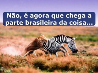 Não, é agora que chega a
parte brasileira da coisa...
 