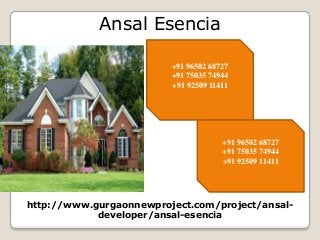Ansal Esencia
+91 96502 68727
+91 75035 74944
+91 92509 11411

+91 96502 68727
+91 75035 74944
+91 92509 11411

http://www.gurgaonnewproject.com/project/ansaldeveloper/ansal-esencia

 