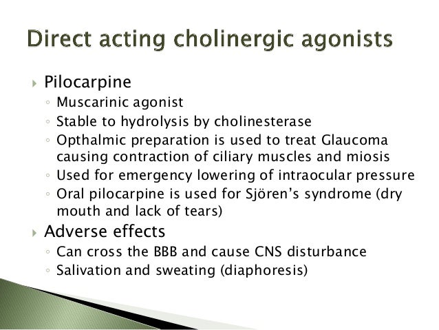 Ans and cholinergic drugs - pharmacology Ans and cholinergic drugs - pharmacology