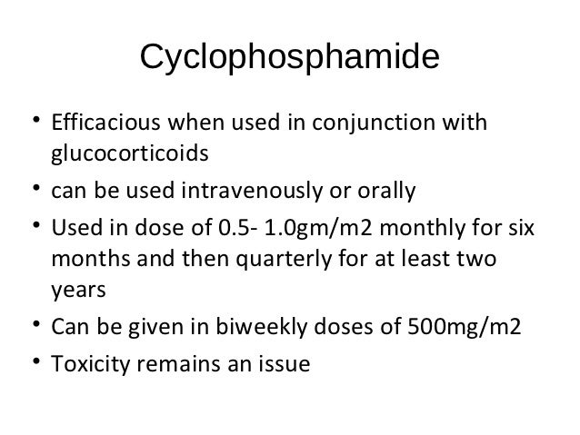 Cyclophosphamide Iv Dose