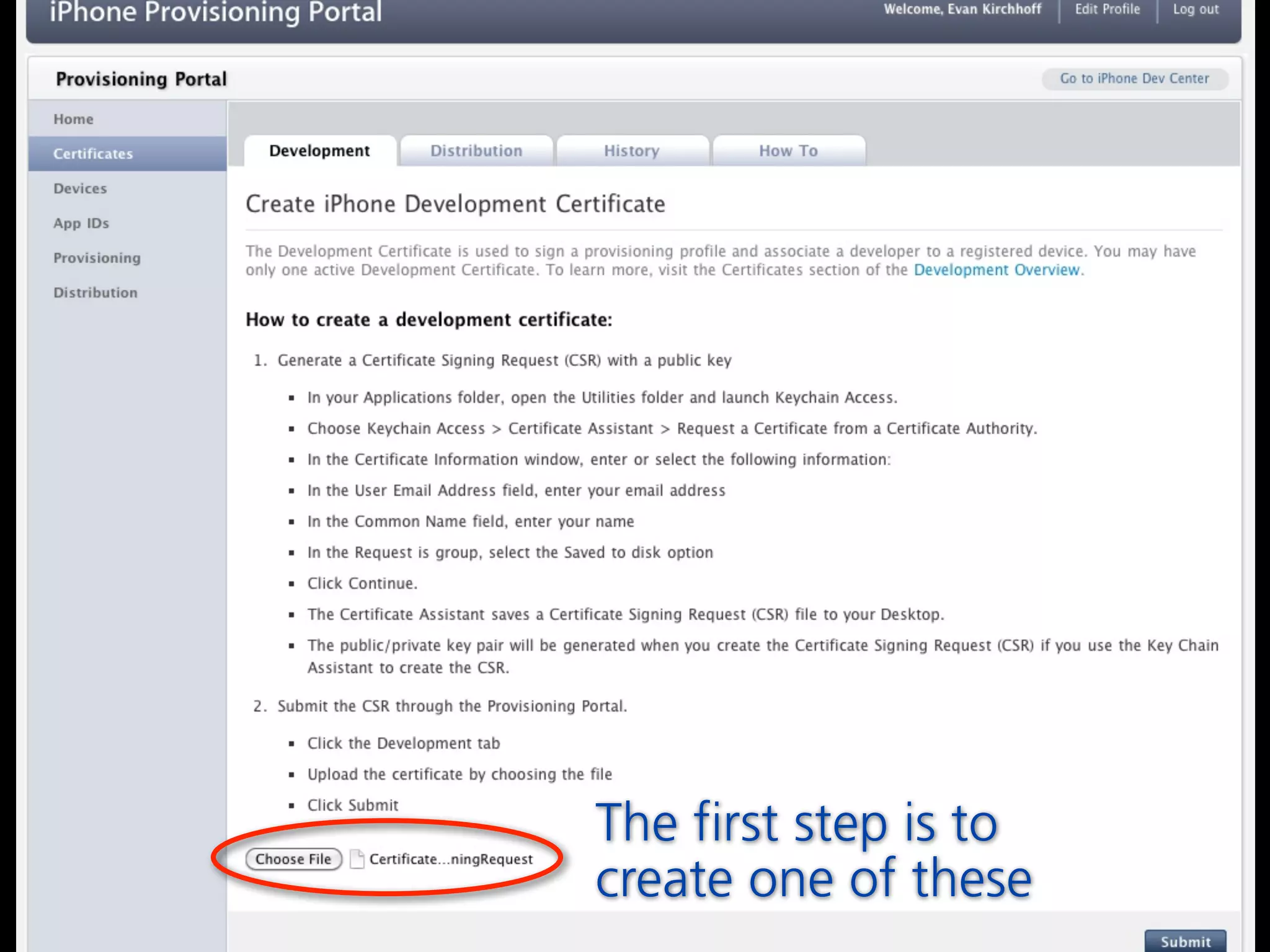 The first step is to
create one of these
 