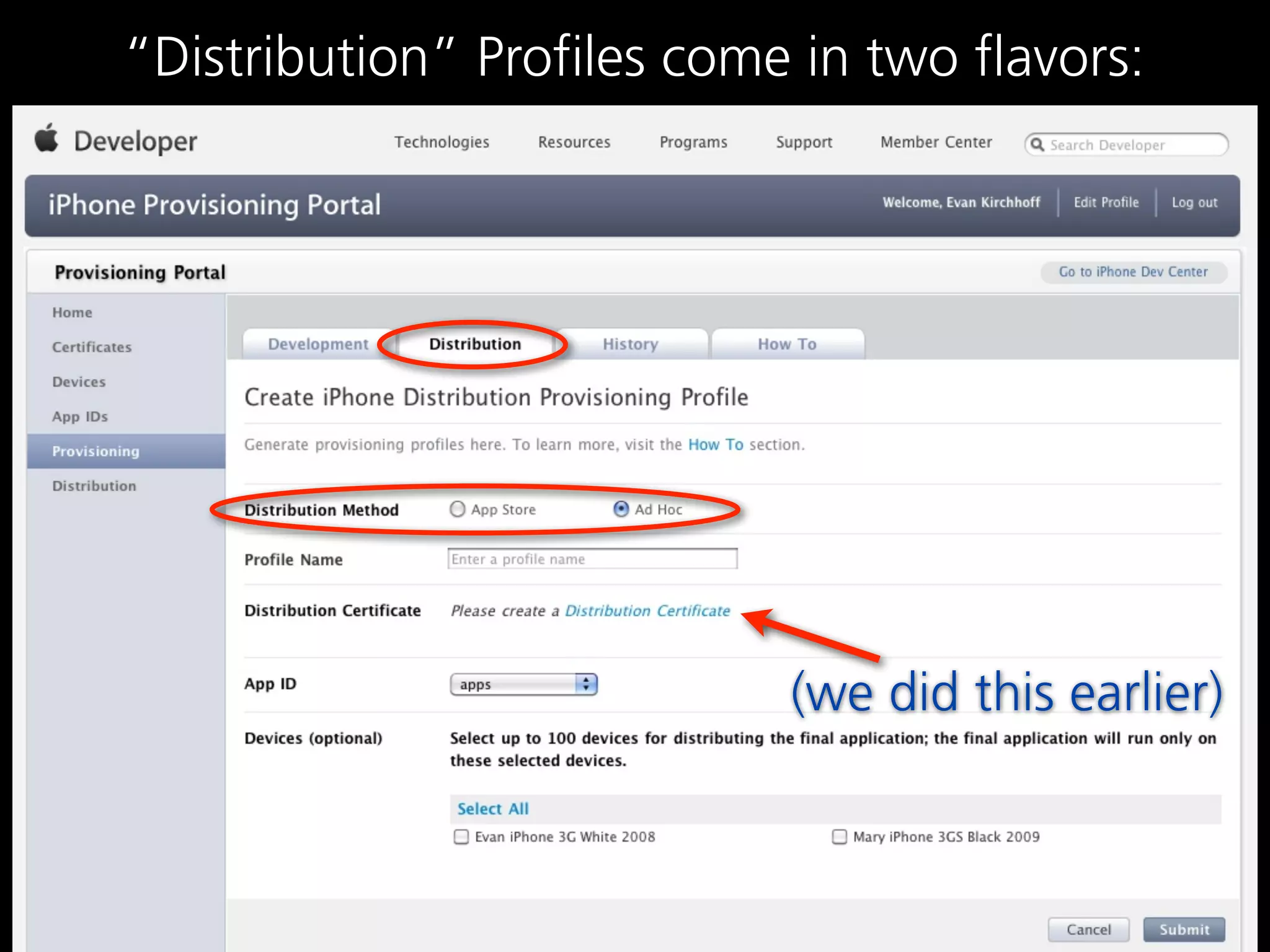 “Distribution” Profiles come in two flavors:




                            (we did this earlier)
 