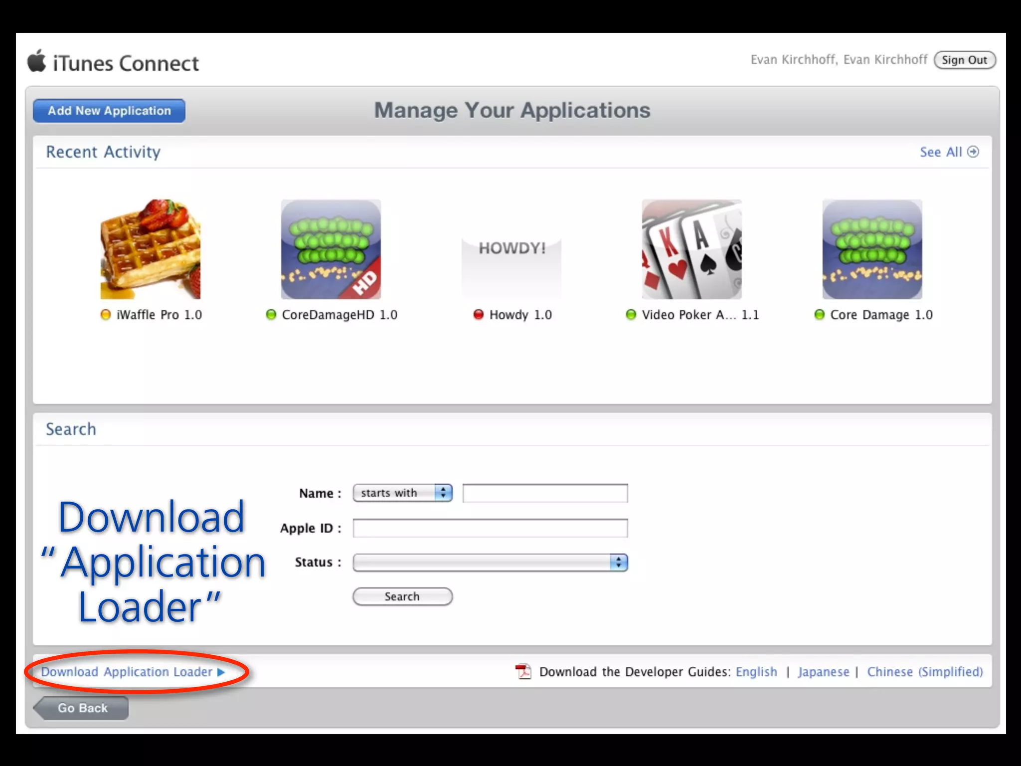 Download
“Application
  Loader”
 