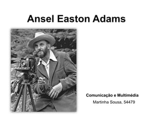 Ansel Easton Adams




          Comunicação e Multimédia
             Martinha Sousa, 54479
 