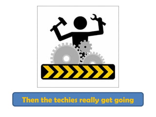 Then the techies really get going
 