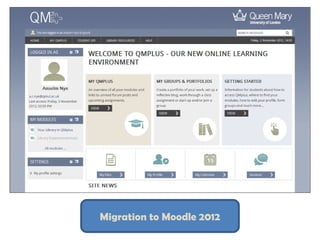 Migration to Moodle 2012
 