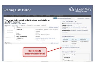 Direct link to
electronic resources
 