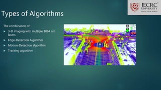 Types of Algorithms
The combination of:
 3-D imaging with multiple 1064 nm
lasers.
 Edge-Detection Algorithm
 Motion-Detection algorithm
 Tracking algorithm
 