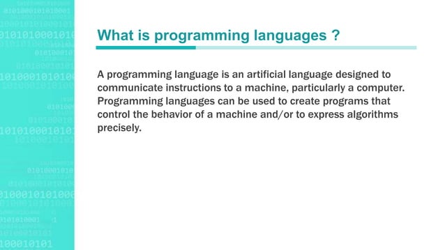 Programming languages | PPT