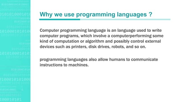 Programming languages | PPT