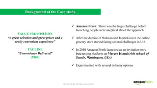 Anshu amazon fresh case study | PPTX