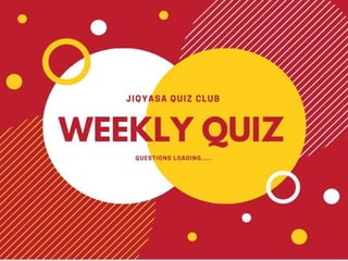 The Weekly Quiz by Anshul , APS Danapur - 24/07/21