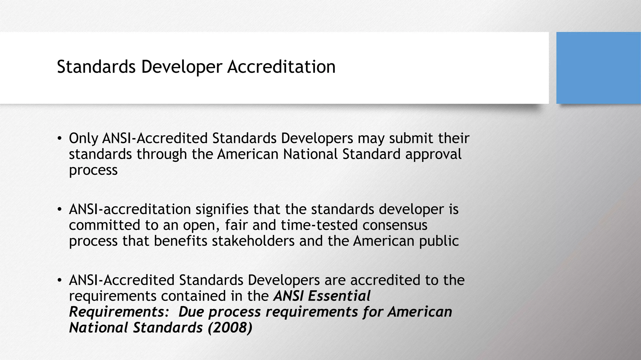 American National Standard Institute (ANSI) | PPTX