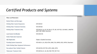 Certified Products and Systems
 