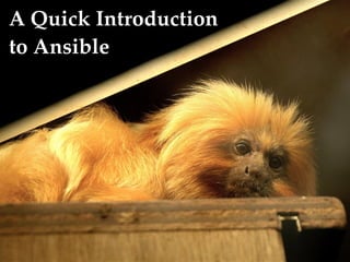 A Quick Introduction 
to Ansible
 