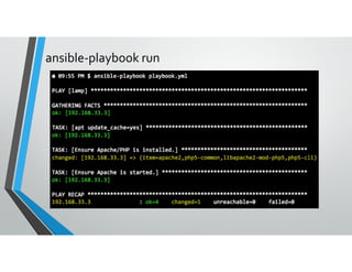 ansible-playbook run
 