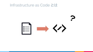 Infrastructure as Code とは
？
 