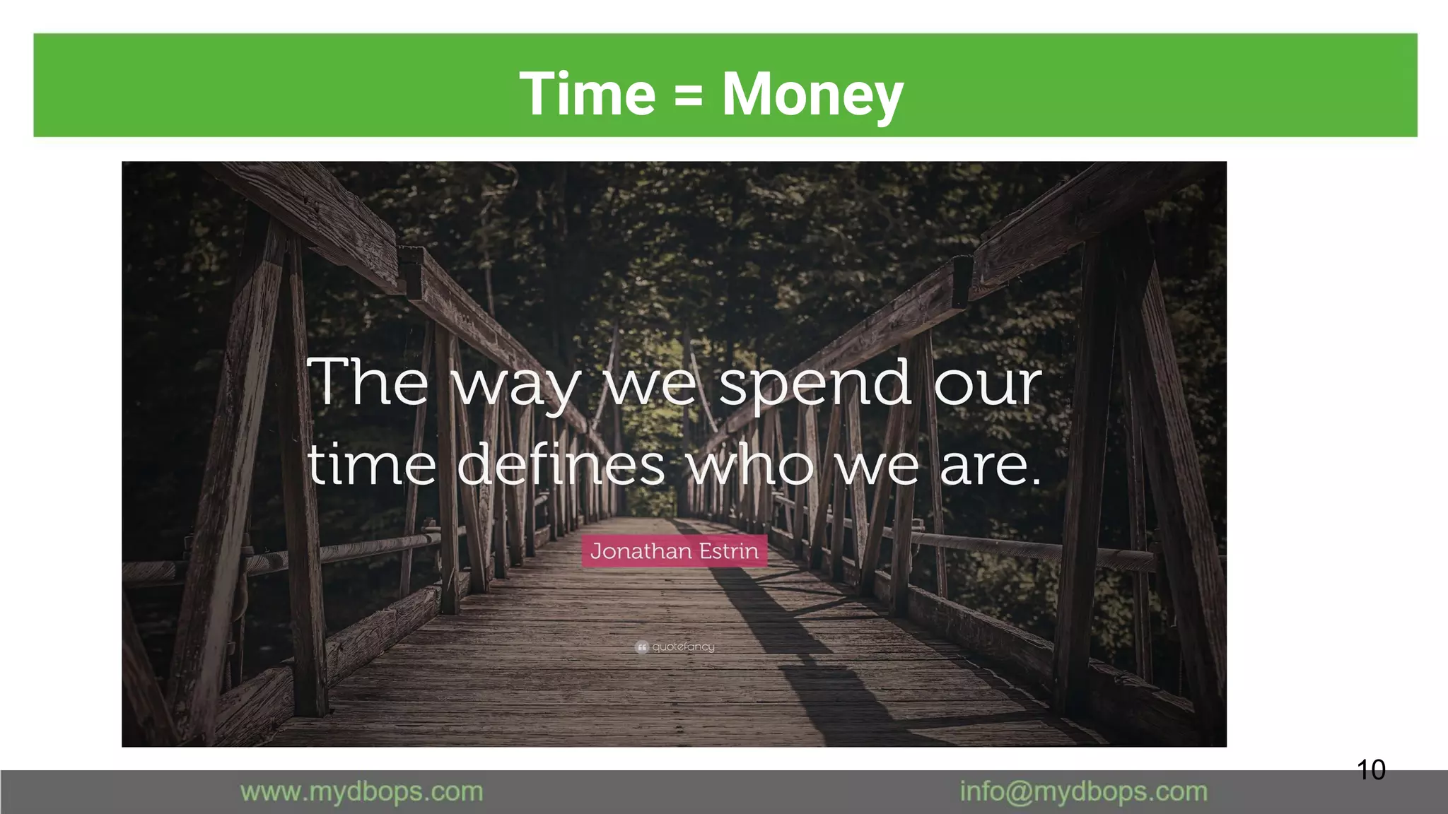 Time = Money
10
 
