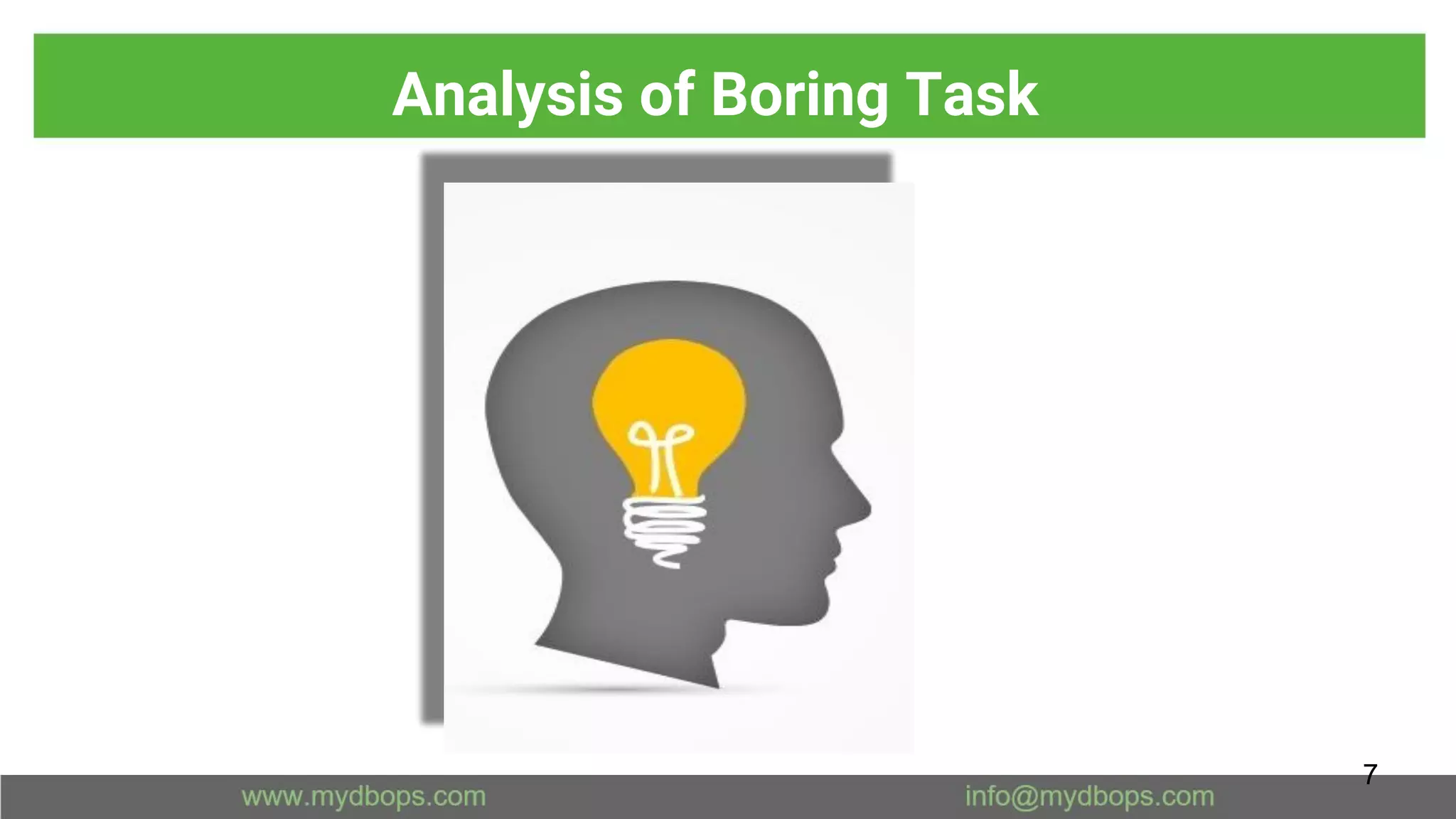 Analysis of Boring Task
7
 