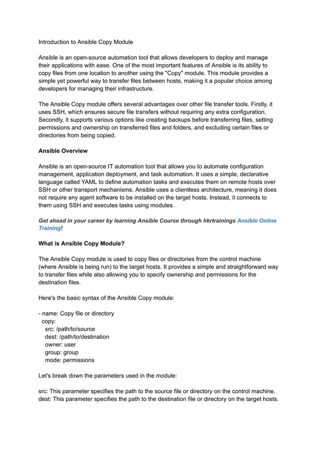 Ansible copy module pdf