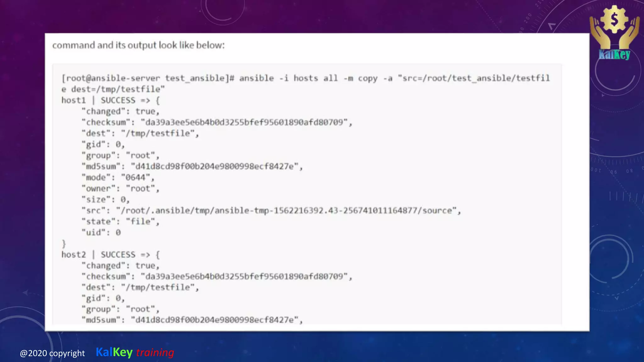@2020 copyright KalKey training
 