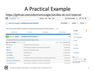 Using Ansible Dynamic Inventory with Amazon EC2 | PPTX