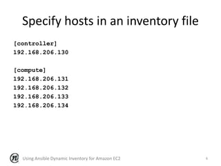 Using Ansible Dynamic Inventory with Amazon EC2 | PPTX