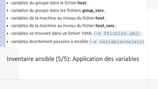 Inventaire ansible (5/5): Application des variables
 