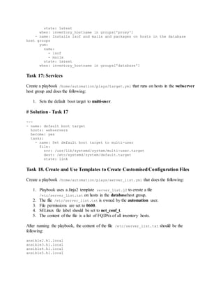 Ansible ex407 and EX 294 | DOCX